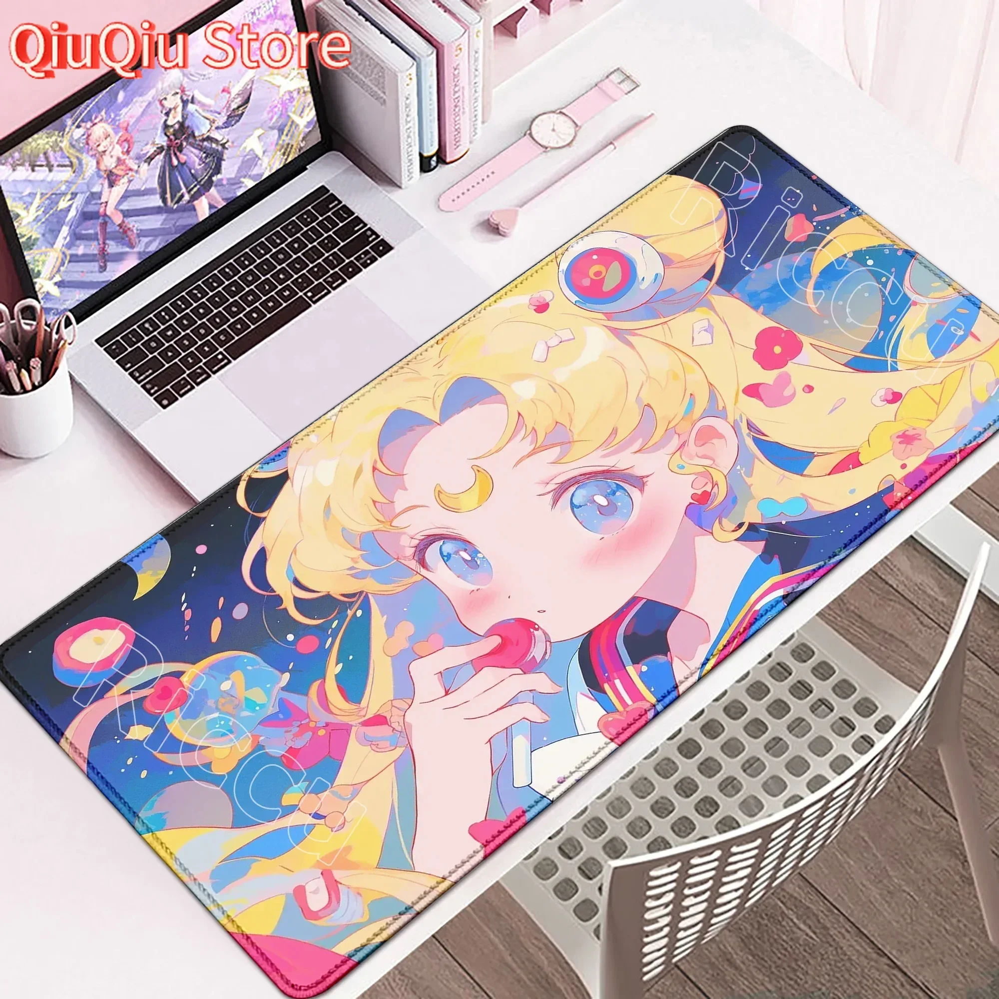 

Beautiful Anime Girl Mouse Pad HD PC S-Sailor-M-Moon Gaming Keyboard Rug XXL Kawaii Mousepad Game Cabinet Desk Mat for Girl Gift