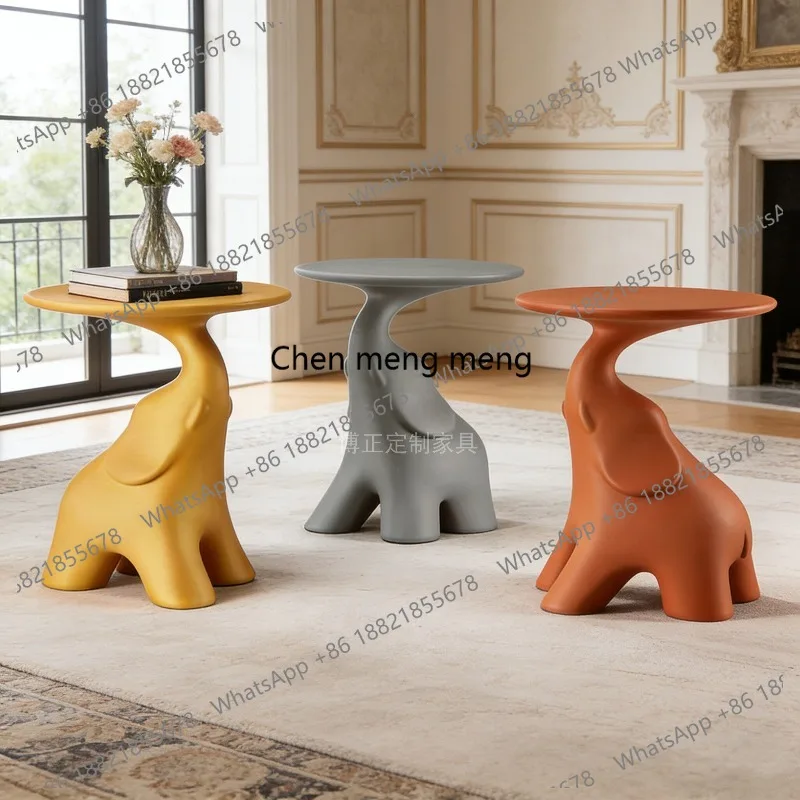 

FRP baby elephant coffee table creative cartoon animal side table living room decorative ornament soft coffee table