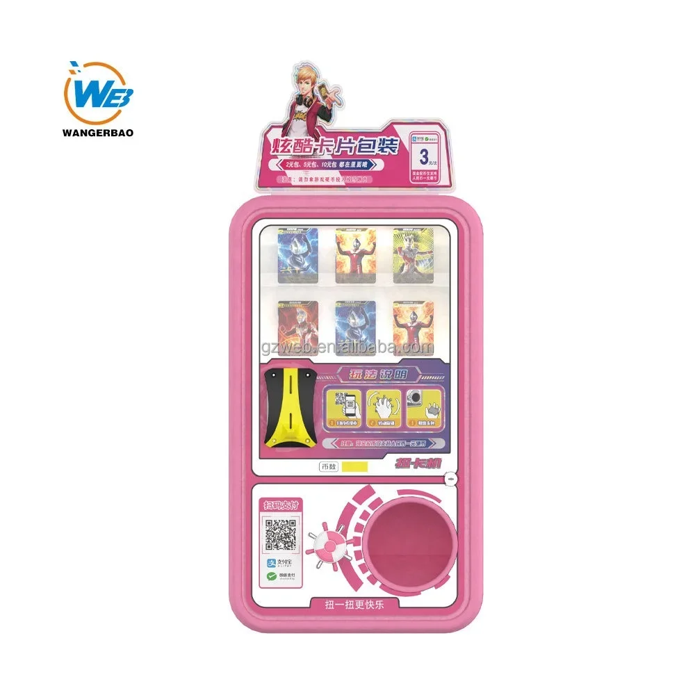 

WANGERBAO Source Factory Wholesales Card Twisting Gashapon Game Vending Machines Mini Gacha Capsule Toy Gachapon Vending Machine