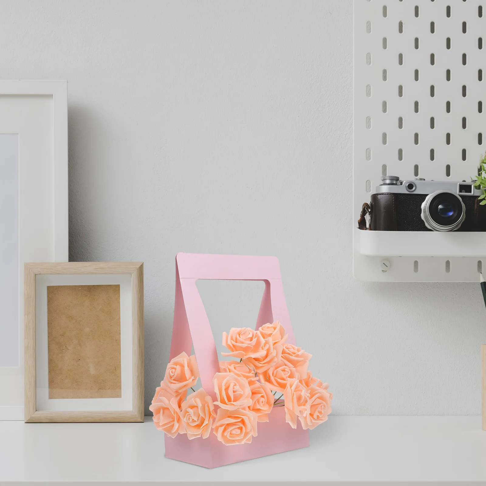 

5Pcs Flower Packaging Boxes Paper Folding Durable Portable Creative Gift Box for Bouquet Flower Shop Bouquet Packaging Box