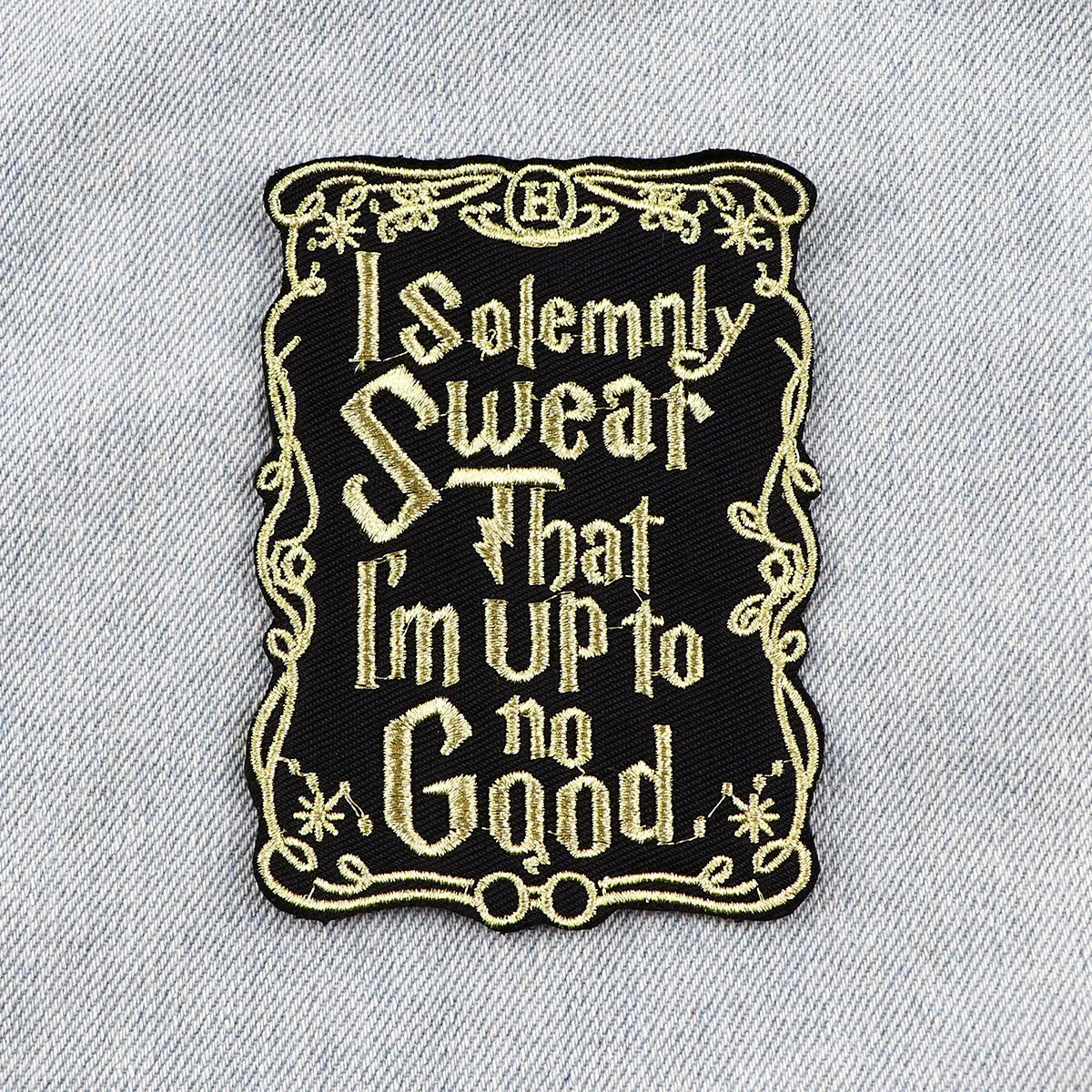 Movie Quote Patch Iron-On Patches For Clothing Stickers Wizard School Embroidered Patches On Clothes DIY Clothes Stripes