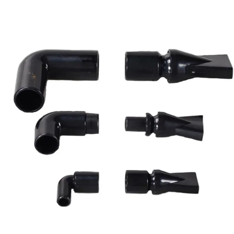 Black Aquarium Fish Tank Water Pump Filter Water Outlet Nozzle Return Pipe Fitting Four Sizes Aquarium Accessories 360 Degrees