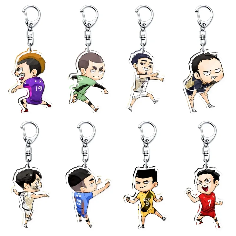 Haikyuu anime!! Cartoon acrylic key chain cute doll keychain bag pendant fans decoration key ring jewelry gifts