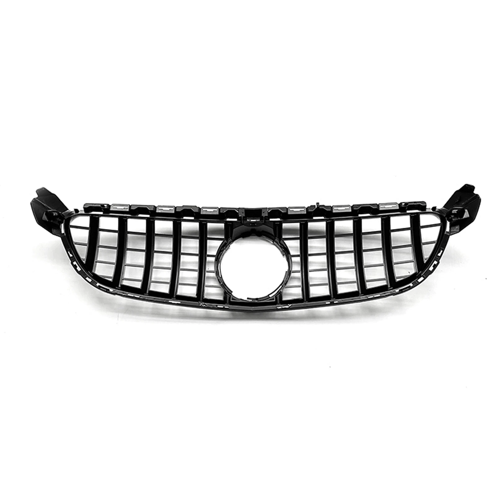 For Mercedes Benz W205 2015-2018 C63 C63S AMG Only GT Style Front Grill Grill Black/Silver Car Upper Bumper Hood Mesh Grid Kit