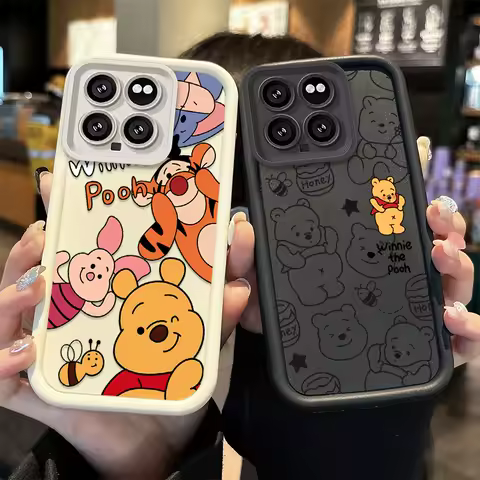 Disney Pooh Bear Soft Case For Xiaomi Mi 14 13 12 11 Lite 5G 13T 12T 11T 14T 15T Pro Poco X7 X6 X5 X3 F6 F5 NFC M6 4G Back Cover