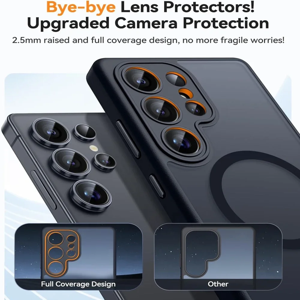 Luxuriöse matte Hülle für Samsung Galaxy S26 S25 S24 S23 Ultra Plus FE A56 A36 A26 A17 S25Edge für MagSafe kabelloses Laden – Detail 8