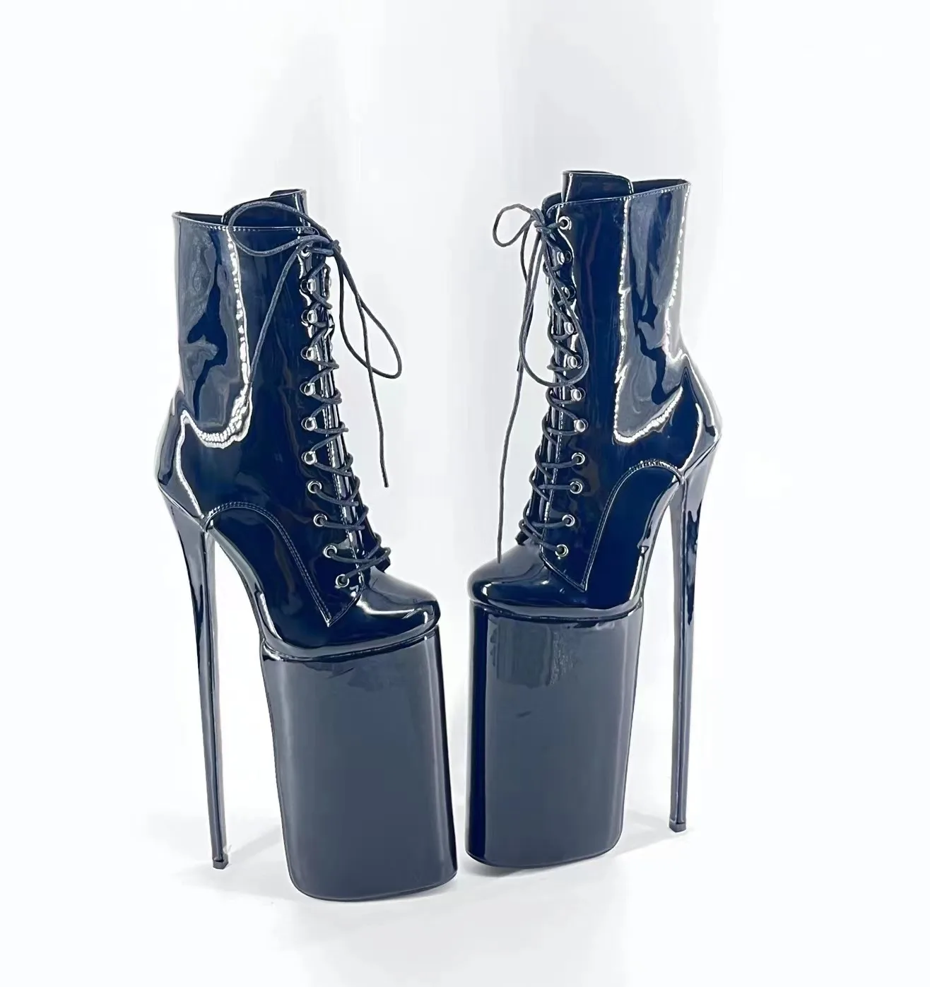 SEEKMATE 30CM Hate Sky High European and American fetish boots Sexy large waterproof platform steel pipe dance boots Fun runway