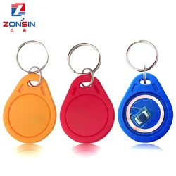 13.56MHz IC M1 S50 Keyfobs 태그 액세스 제어 RFID 키 파인더 카드 토큰 출석 관리 키체인, ABS 방수, 10 개