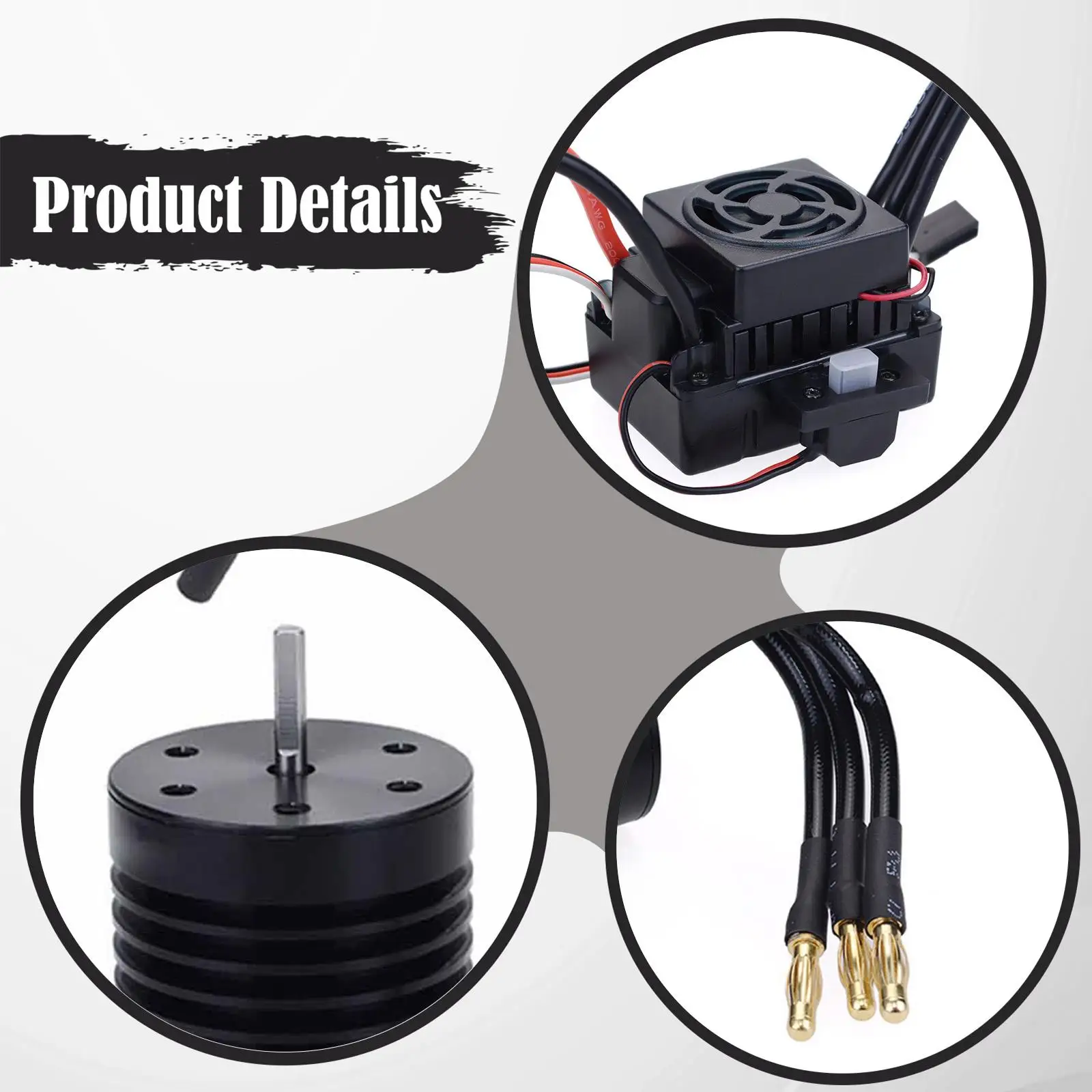 

Waterproof RC Speed Controller Brushless Motor ESC Combo High Power Upgrade for 1 10 1 12 RC Car Truck Accessory Kit
