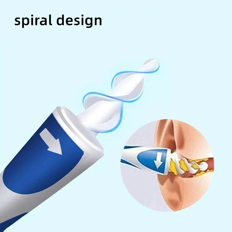 Hot Ear Wax Remover Tool Spiral Ear Cleaner With Soft Silicone 16 Replacement Tips Simply To Grab Extract Earwax Ear Health Care - view 3