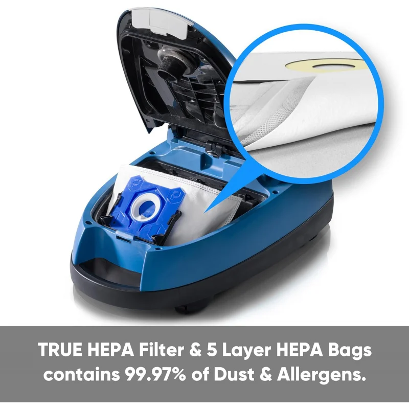 NEW1-Prolux QX90 علبة مكنسة HEPA الأفضل تقييمًا مع رأس طاقة للمنزل