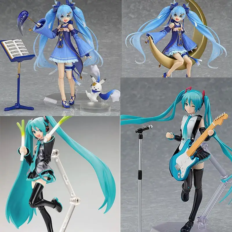 Hatsune Miku FIGMA EX-037 Twinkle Snow Ver. Miku 014 Hatsune 394 Singing Version Miku Anime Action Figure Model Toys