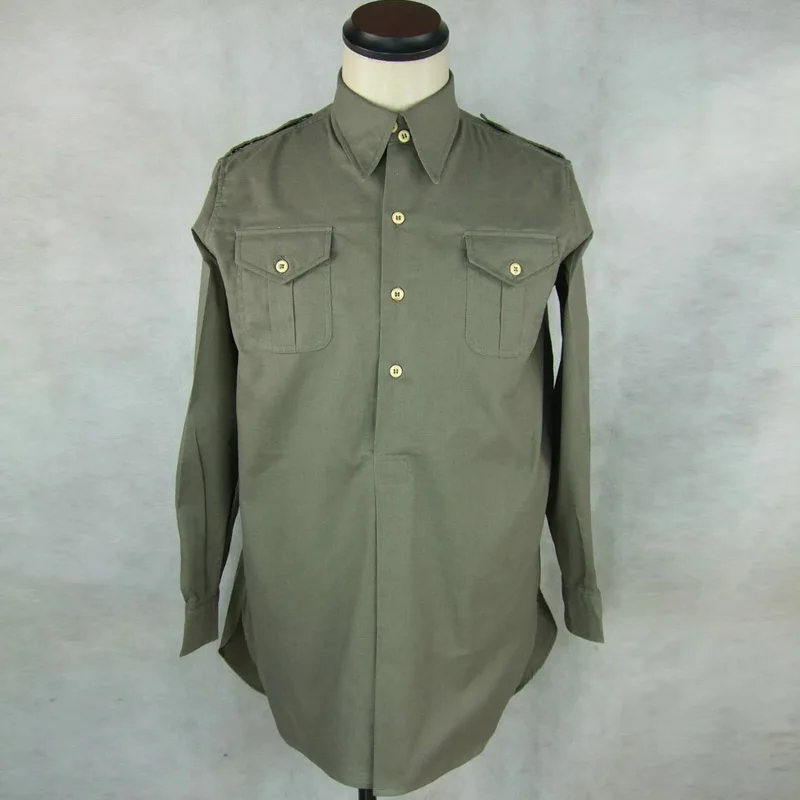 

American Style Men's Shirt Pure Cotton Long Sleeve Square Collar Diagonal Pattern Loose Fit Mid-Length Spring Fashion