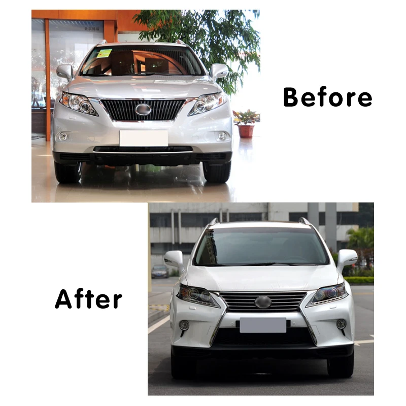 Facelift Upgrade Bodykit For Lexus RX350 RX450H 2009-2012 body kit car Front Grill Front Bumper Lip Front Face