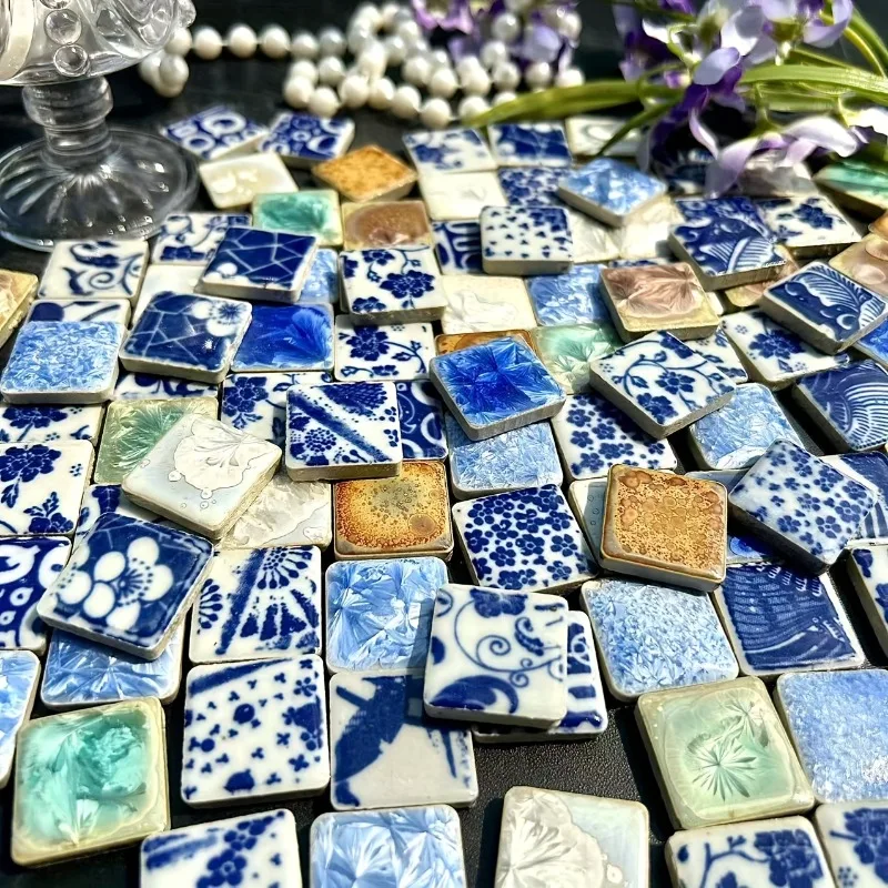 DIY Mosaic Stone Square Tiles Suitable for Handicrafts Mural Art and Interior/exterior Decorative Materials DIY Craft Supplies