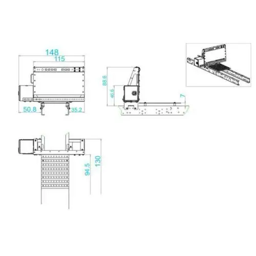 LESU 1/14 RC Model Metal Toolbox Guardboard Pedal for Tamiyaya  MAN Tractor Truck TH15166