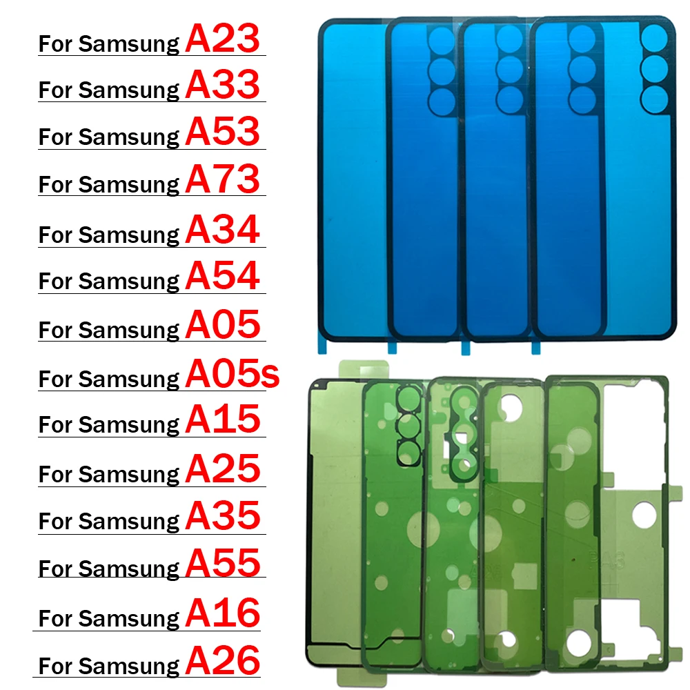 Back Glass cover Adhesive Sticker Stickers glue For Samsung A23 A33 A53 A73 A34 A54 A05 A05s A15 A25 A35 A55 A16 A26 4G 5G