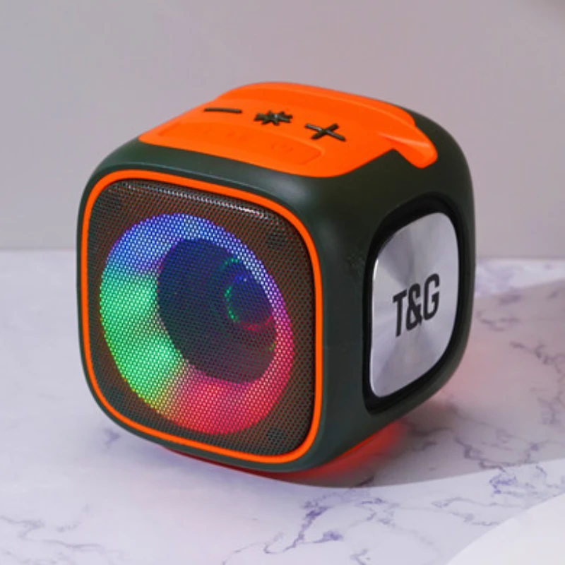 

Portable Bluetooth Speaker Mobile Phone Stand Outdoor Mini FM Radio TF Card Bright Light Wireless Subwoofer TWS Coupler Boombox