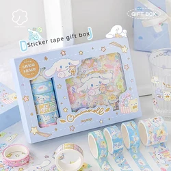 Sanrio Kuromi Cinnamoroll Melody Stickers Gift Box Kawaii Anime Hand Account Guka Decoration DIY Sticker Girls Kids Toys