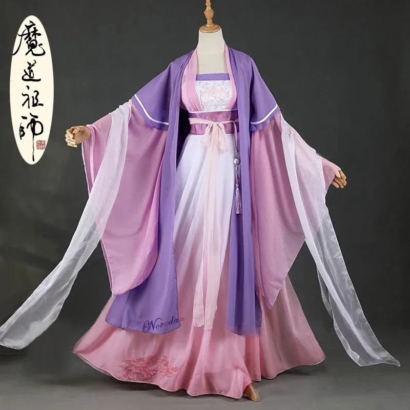 Fantasia de Cosplay Anime para Mulheres, vestido chinês Hanfu, terno Tang e peruca, Dao Mo To Shi, anime Jiang YanLi