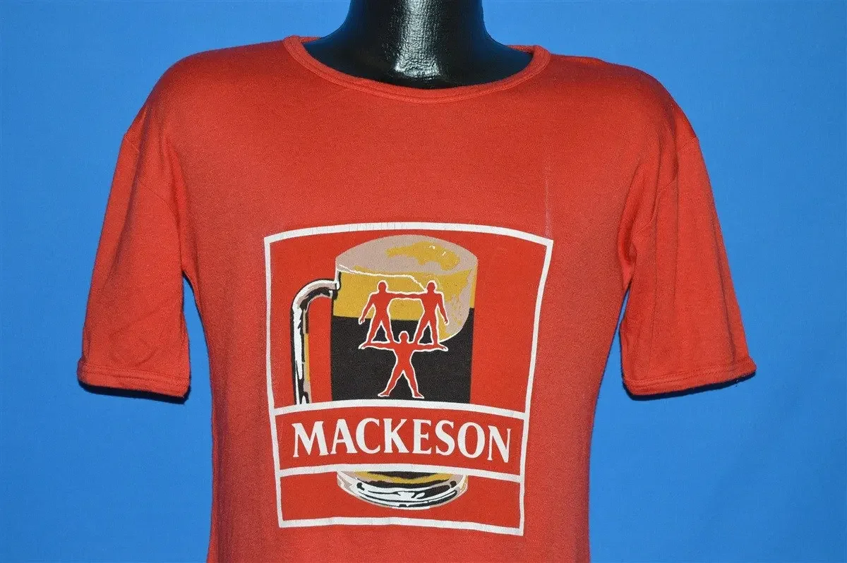 80s Mackeson Stout Beer Label T Shirt Medium