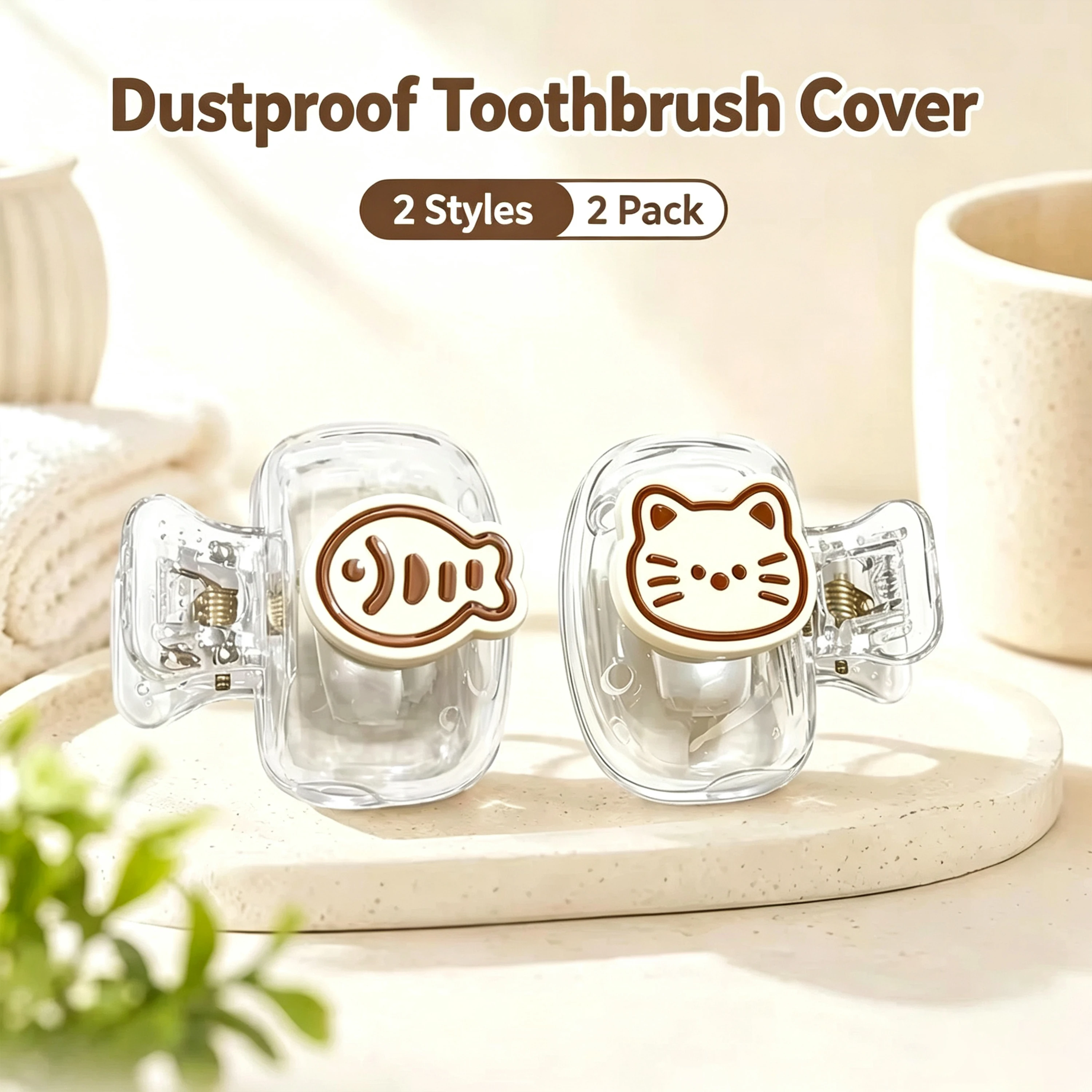 CALIYI 2/4PCS Travel Toothbrush Head Covers Protector Cap Brush Pod Case Protective Portable For Household Travel Accessories