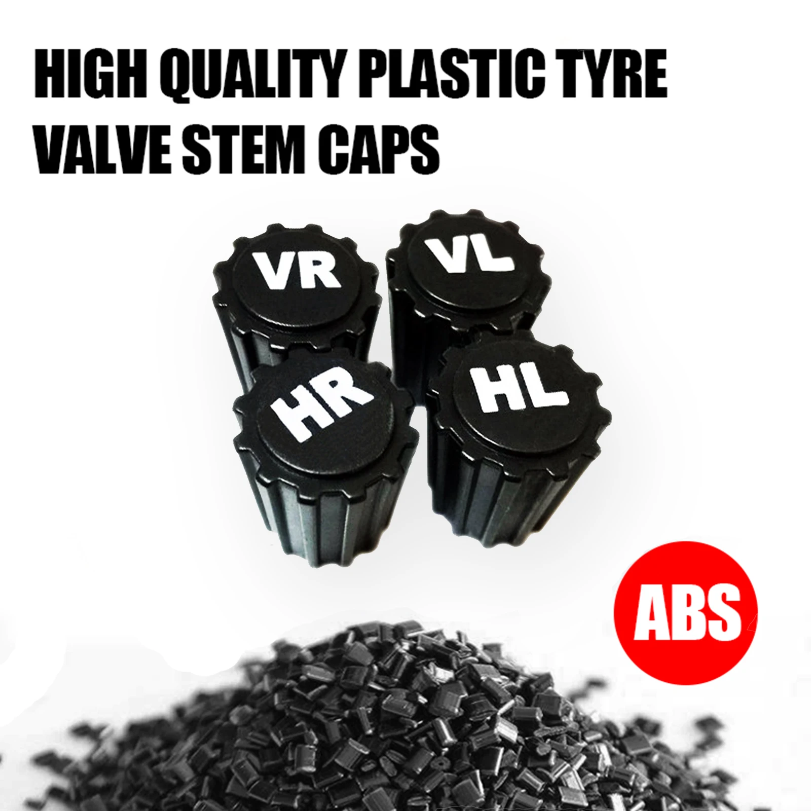 ATsafepro 8 Pcs Tyre Tire Valve Stem Dust Caps Dustproof Wheel Stem Air Valve Cover VR VL HR HL Printing 8V1 US Schrader ABS