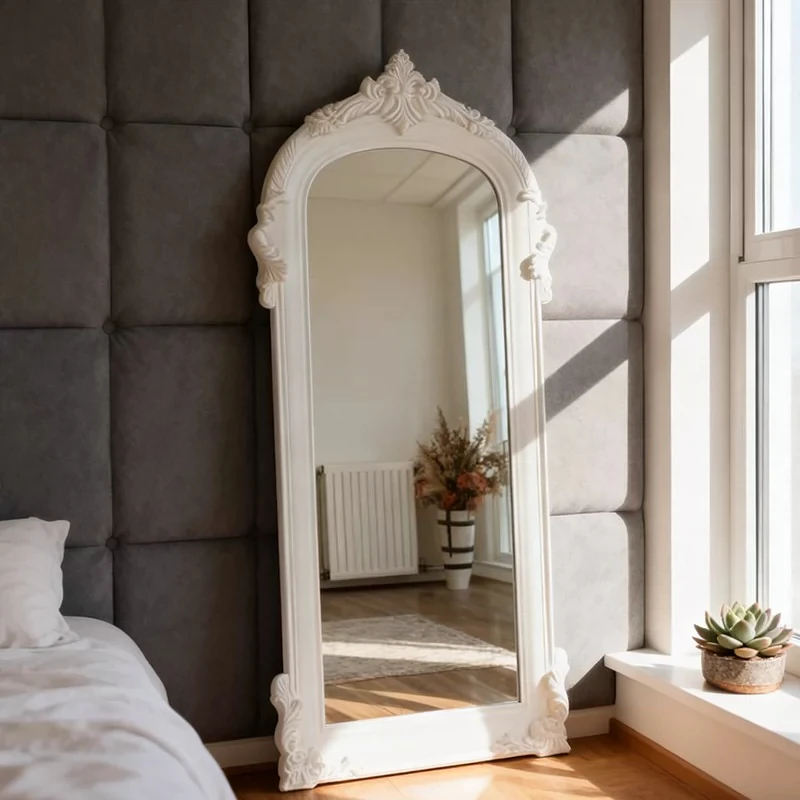 Luxury Big Mirror Floor Funky Bathroom Bedroom Long Nordic Men Standing Girls Full Body Mirror Moving Espelhos Home Products