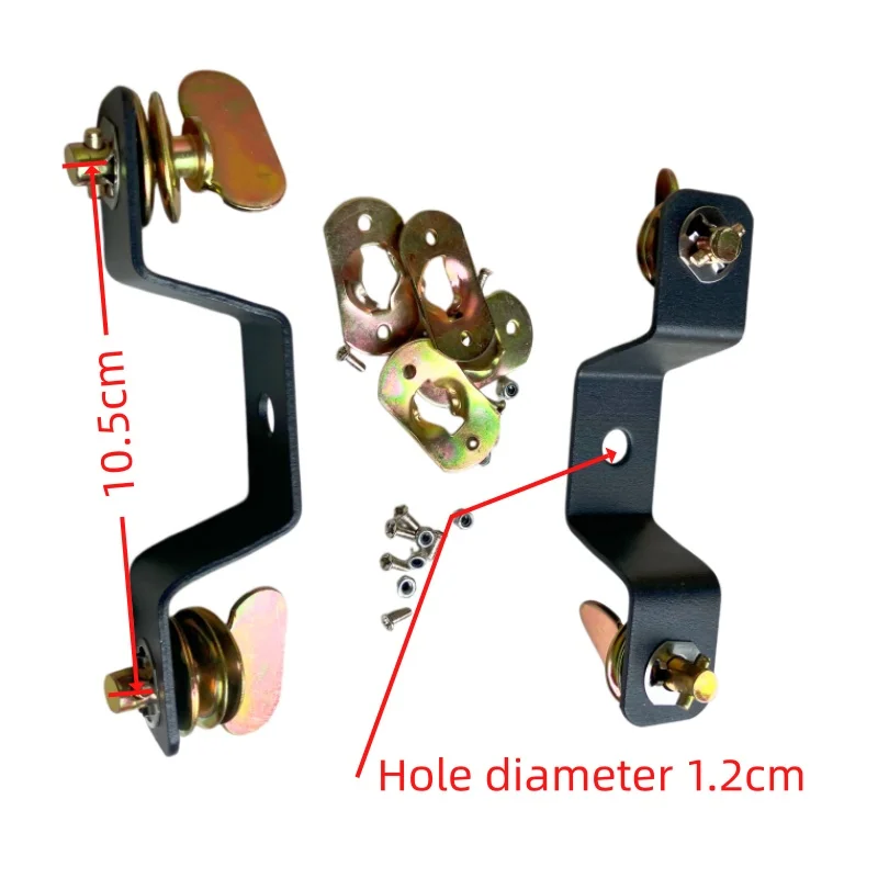 2 Pieces, 4 Pieces of 10.5cm Stage Light Connection Bridges with Fixing Screw Locks, Light Connection Plates, Par Light Connection Brackets, Light Splicing Brackets, Light-To-Light Connection Brackets: Thickened Steel Plate Bent into Shape to Form Stage Light Connection Bridges, Matte Black Powder-Coated to Prevent Rust; Comes with Butterfly Hand-Tightened Fastening Screws Used for Interconnecting and Fixing Two Stage Lighting Fixtures of the Same Specification to Be Lifted Together, Simplifying Truss Wiring and Improving Lighting Setup Efficiency.