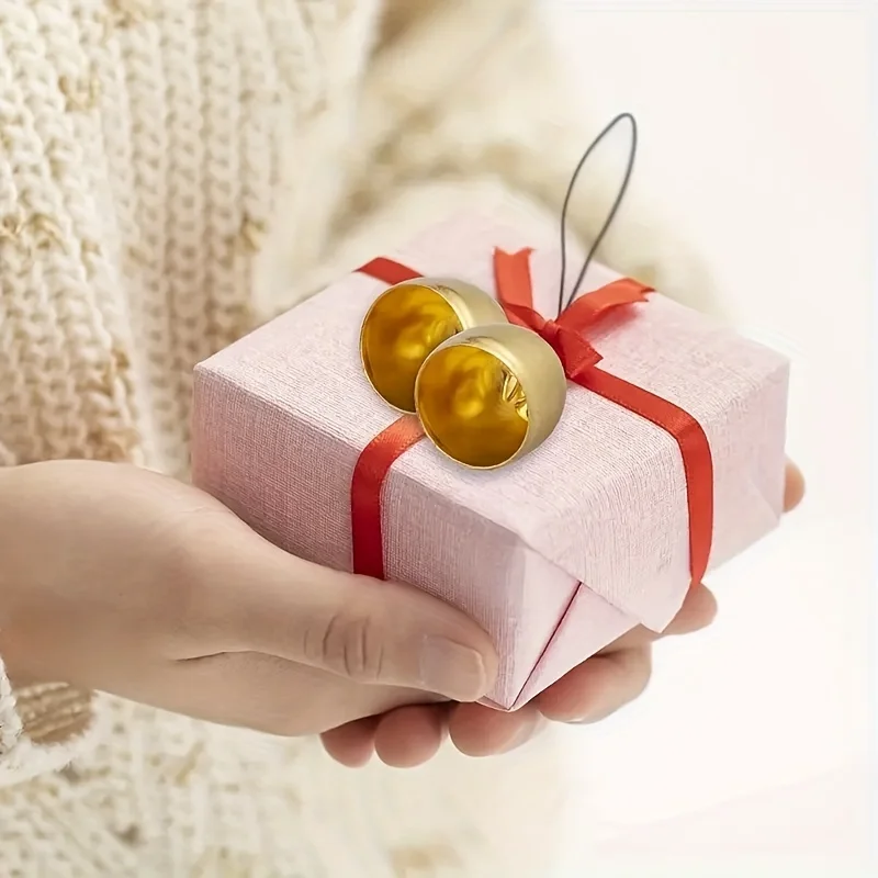 10 قطع من أجراس معدنية عتيقة - ديكور رنين الرياح وحلقة تدريب الحيوانات الأليفة | زخرفة عيد الميلاد/المهرجانات الحنين #2