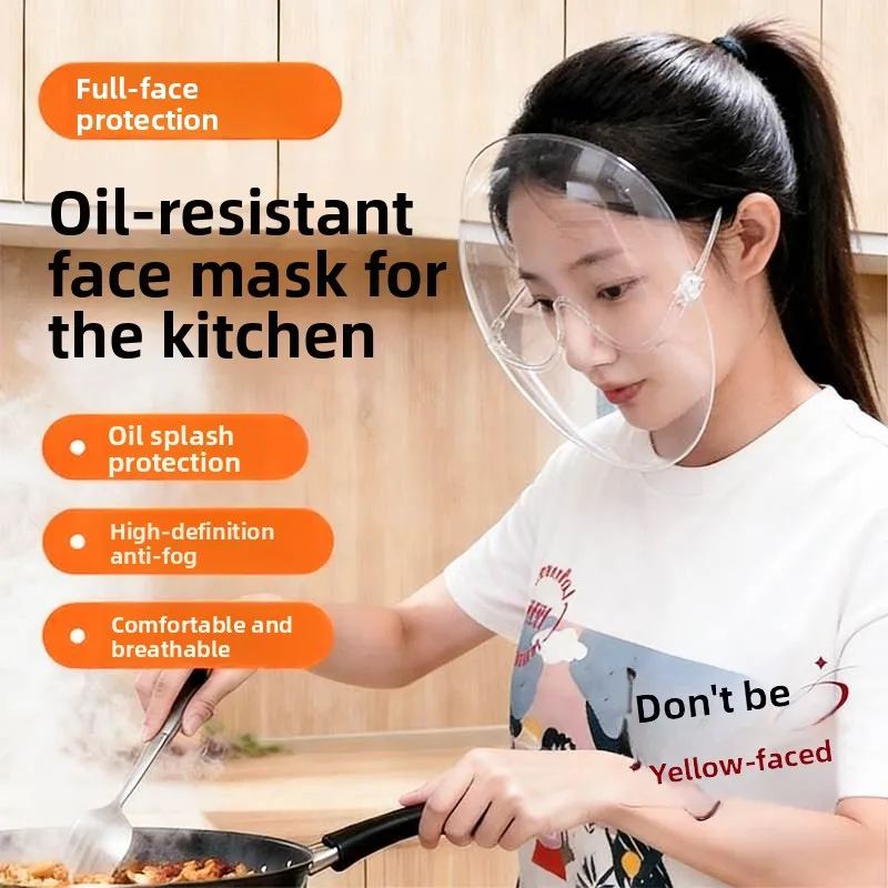 

Маска для лица от жирных брызг для женщин: полная защита лица при приготовлении пищи, незаменимое средство для защиты лица от жира и дыма.