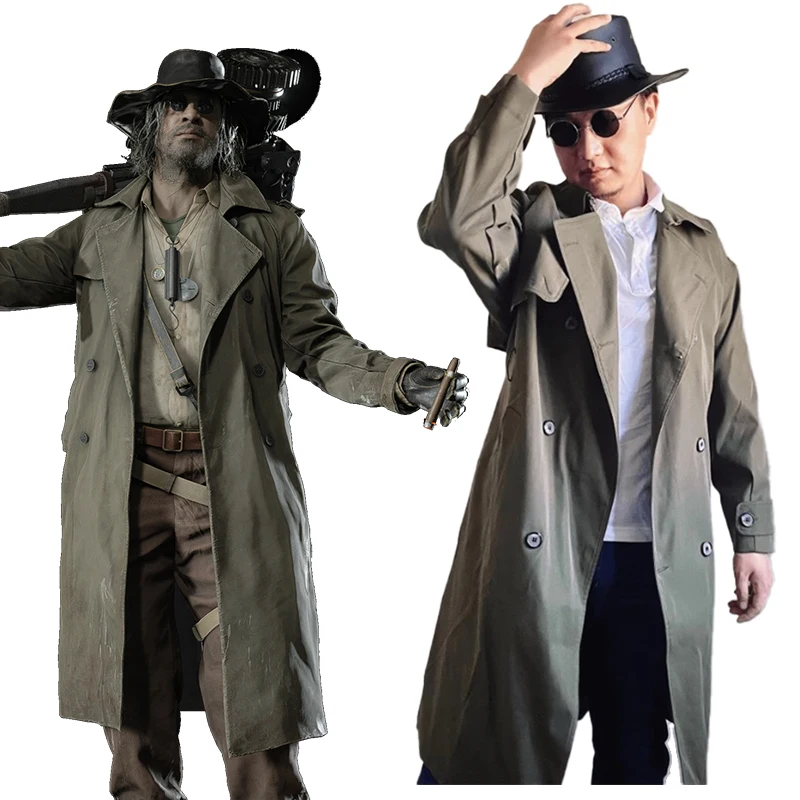 Karl Heisenberg Cosplay Costumes Trench Game Biohazard Resident Village Uniform Hat Halloween Carnival Party Suit For Men