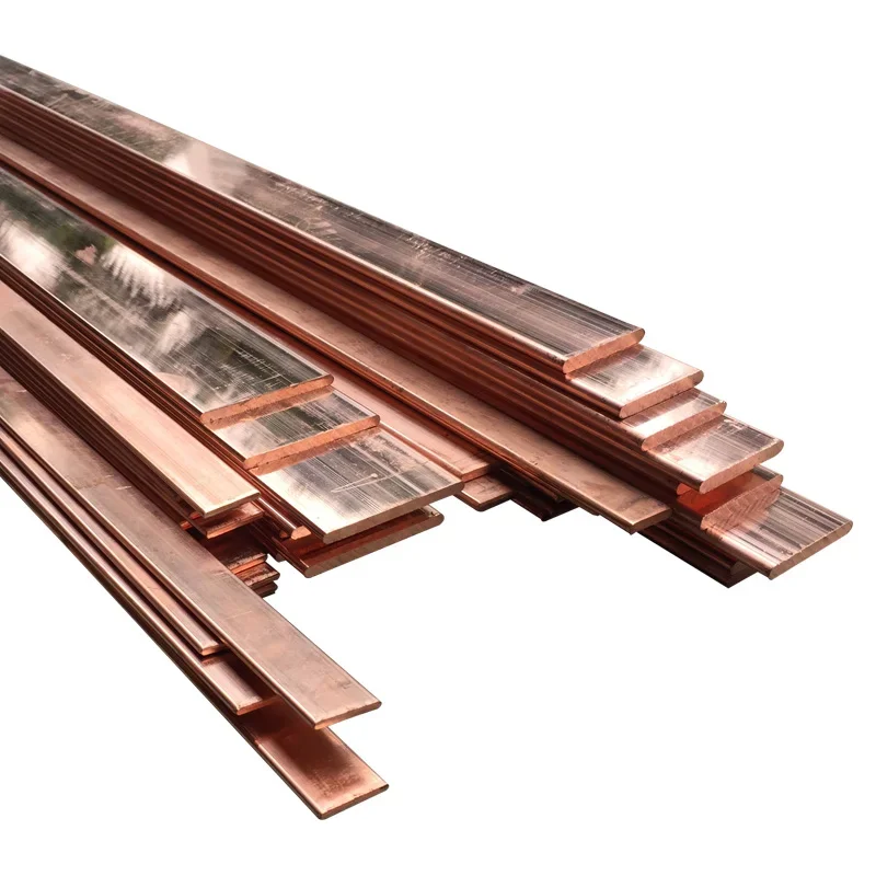 sourcing map Barre Plate en Cuivre, Épaisseur de 0,08 x Largeur de 0,39 x Longueur de 15,75, Plaque de Stock de Barre de Cuivre pour L'Électricité (2mm x 10mm x 400mm