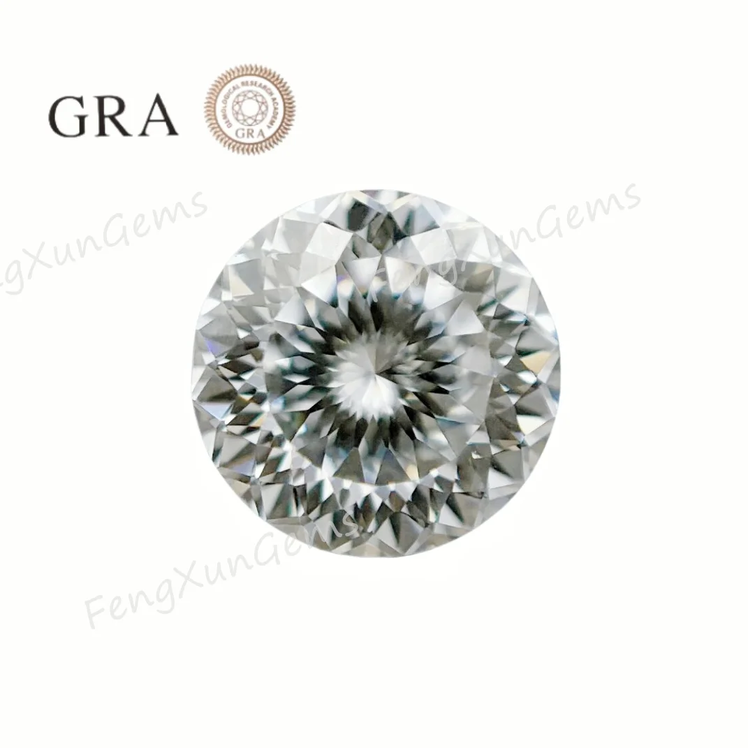 

Loose 0.5~5ct D Color Moissanites VVS1 Round 100 Face Cut Stone With GRA Certificate For DIY Jewelry Ring Necklace Make