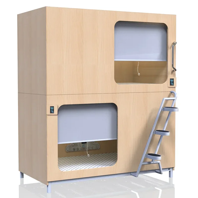 Solid wood splint sleeping bed can be hotel apartment school dormitory bed bunk room
