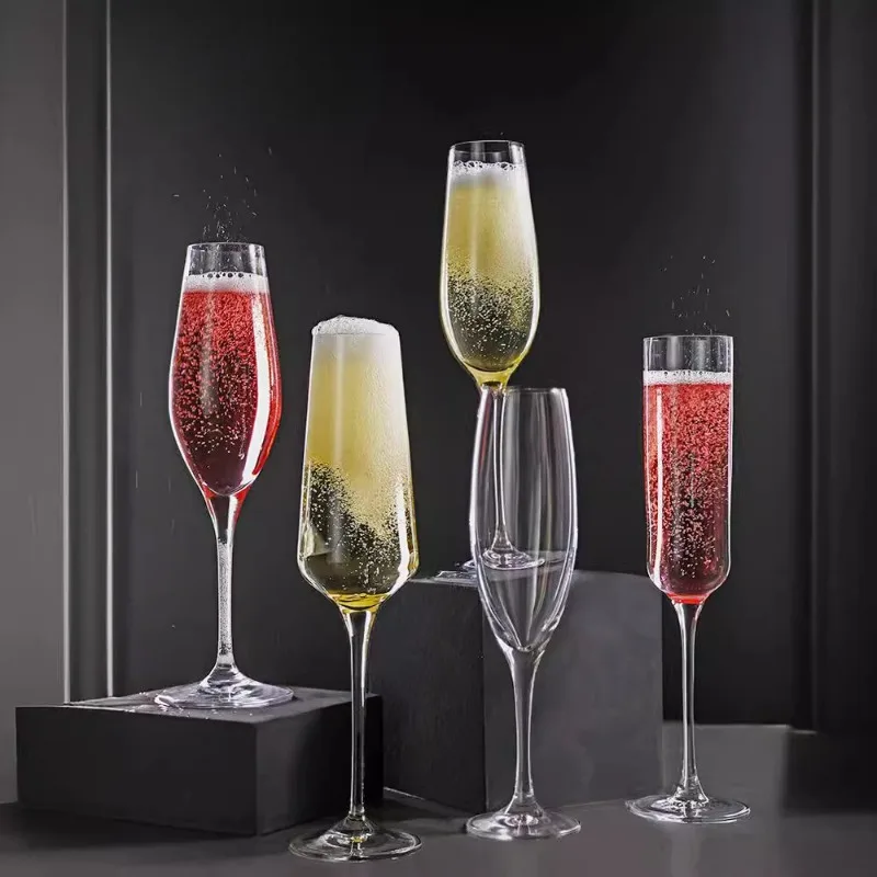 

Lead-free crystal glass flute sparkling wine glass banquet home wedding gift champagne glass