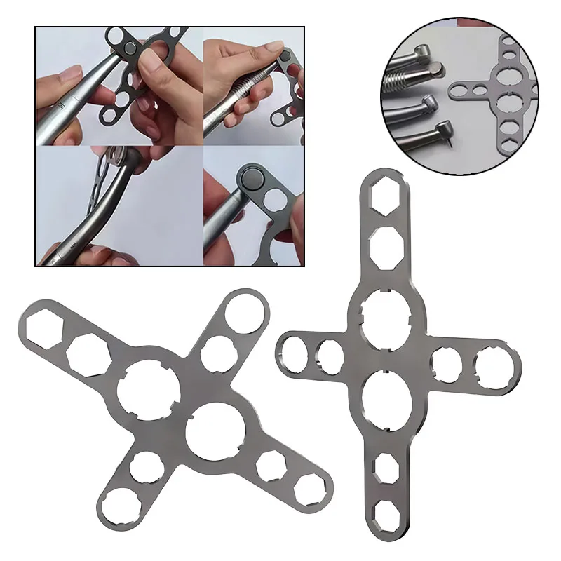 Dental Implant Handpiece Rear Cover Repair Tool High-Speed Turbine Rear Cover Removal Wrench Quick-Change Handpiece Repair Key