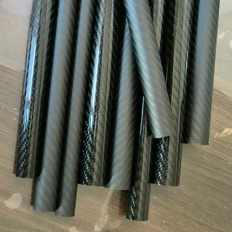1-2pcs-500mm-length-twill-matte-surface-3k-carbon-fiber-fabric-wound-tube-od-30mm-32mm-35mm-40mm-45mm-50mm-carbon-fiber-pipe