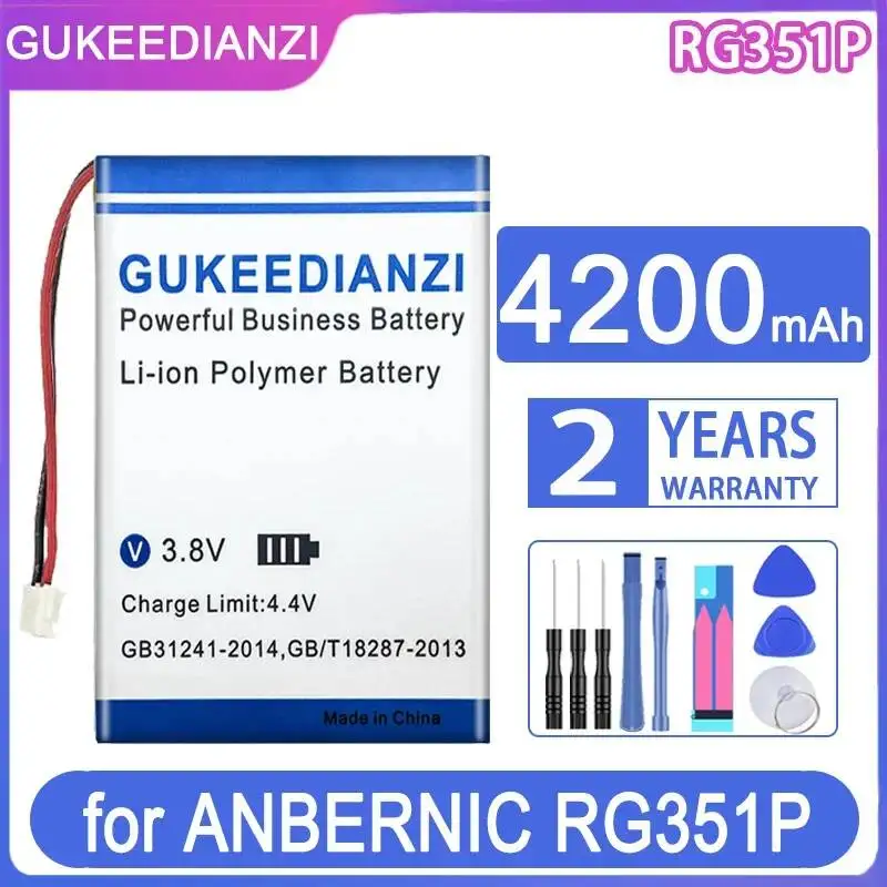 For Anbernic RG351P Retro Handheld Game Console Fast Charging 4200mAh Retro Handheld Game Console Battery