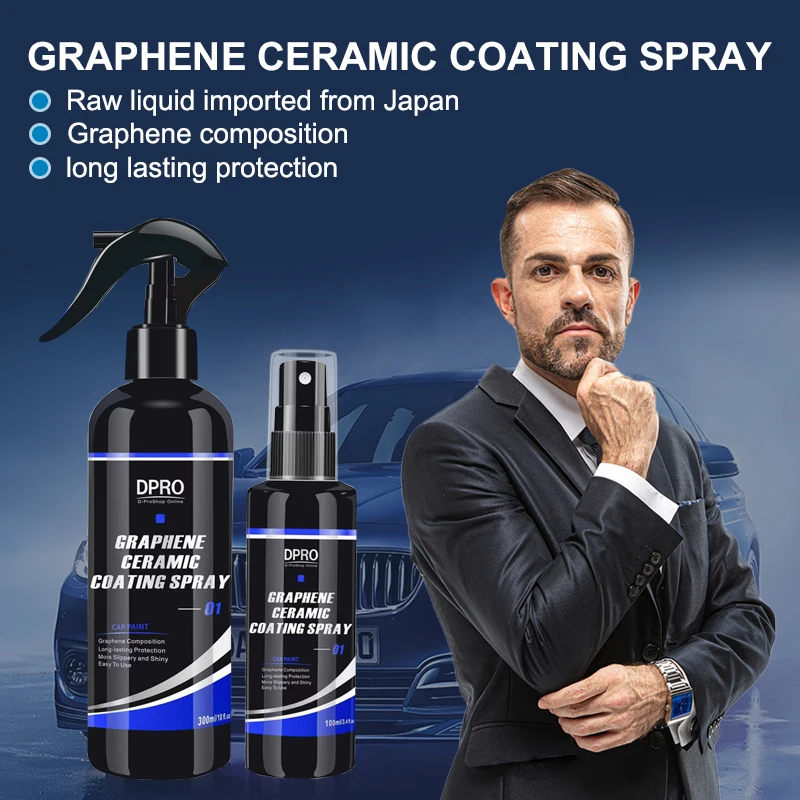 Dpro Graphene Ceramic Coating Spray Nano Car Ceramic Liquid Glass Paint Care Hydrophobic Quick Coat Polish Liquid Wax Car Detail