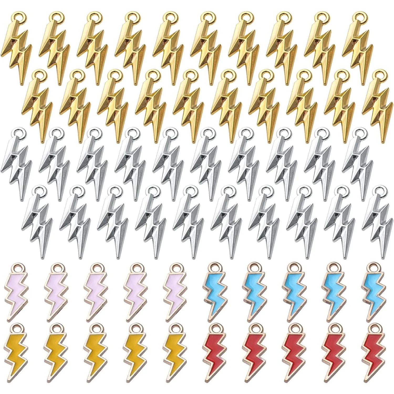 

60 шт., подвески-молнии из сплава, эмалированные подвески, подвески, небесные висячие подвески для браслета, ожерелья, сережек