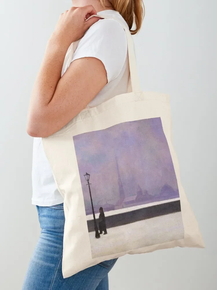 Felix Vallotton - La Néva, Brume Légère (new color editing) Tote Bag tote bag canvas personalized tote Canvas stote bag