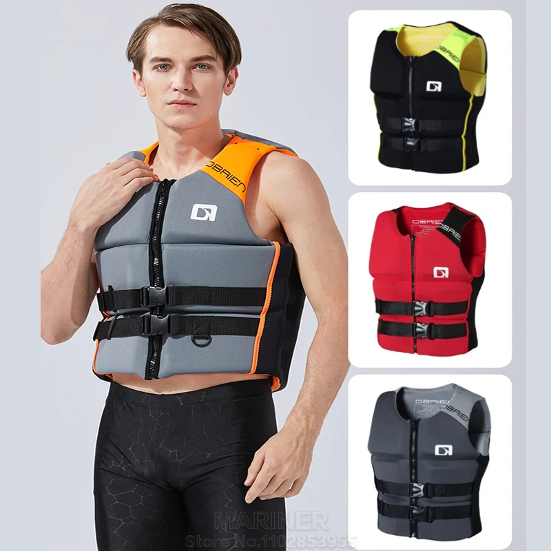 Jaqueta salva-vidas de neoprene para adultos, colete salva-vidas masculino, esportes aquáticos, natação, deriva, pesca, jet ski, caiaque, barco,