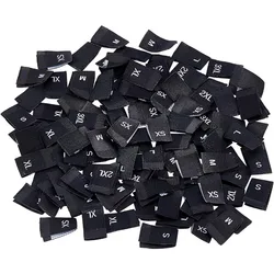 350 Pcs Clothing Size Labels 7 Sizes Polyester Sewing Labels Embroidered Label Size Labels Tags XS/S/M/L/XL/2XL/3XL for Clothing