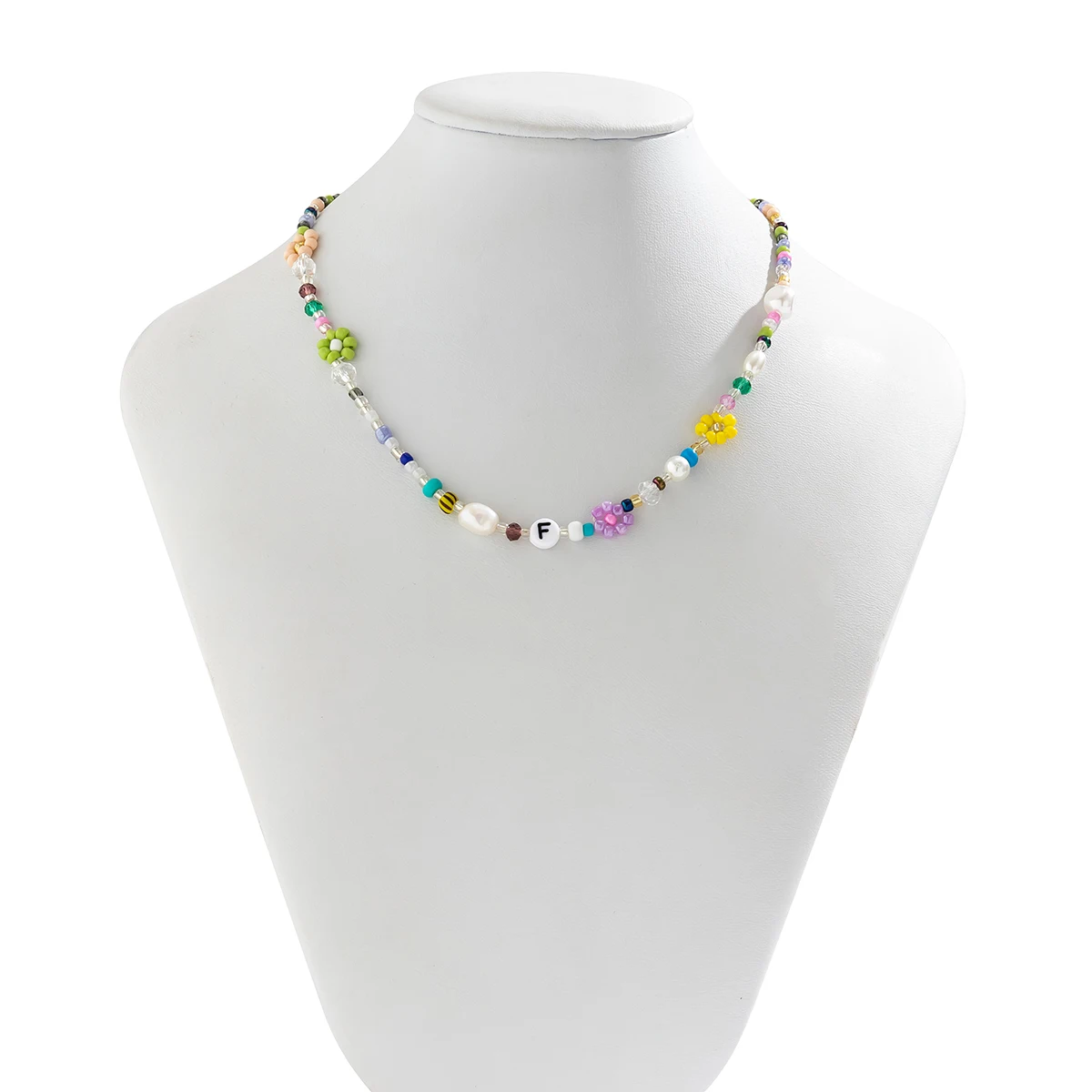 Boho Bunte Kleine Samenperlen Weben Blumen Halskette für Frauen Handgemachte Kurze Halsband Hals 2023 Mode Schmuck Zubehör – Detail 15
