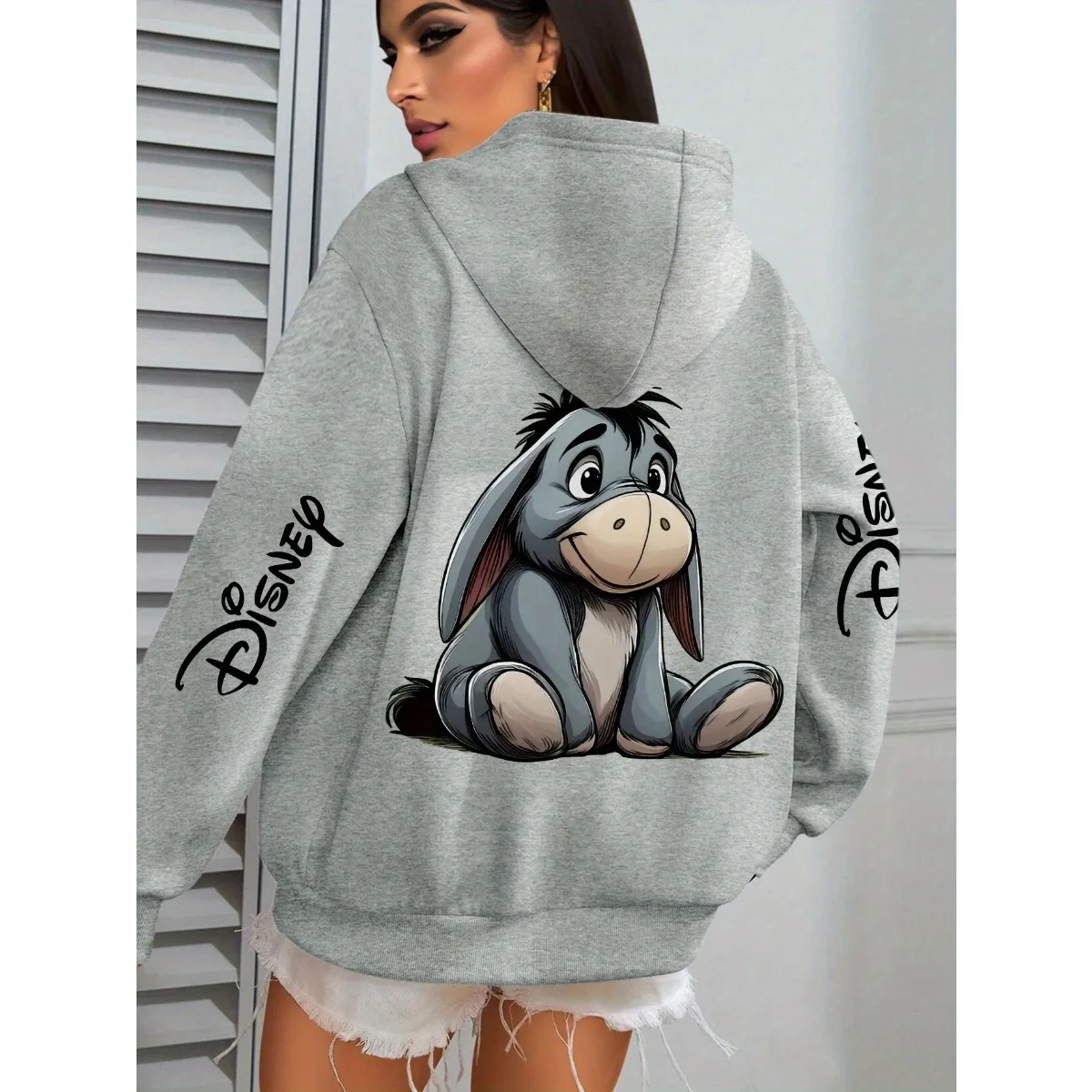 2026 ชุดกีฬาคลุมด้วยผ้าลายดิสนีย์เอียร์ร์สำหรับผู้หญิงรุ่นใหม่ สตรีทแวร์ ลำลอง ใช้ได้ทุกวัน อเนกประสงค์