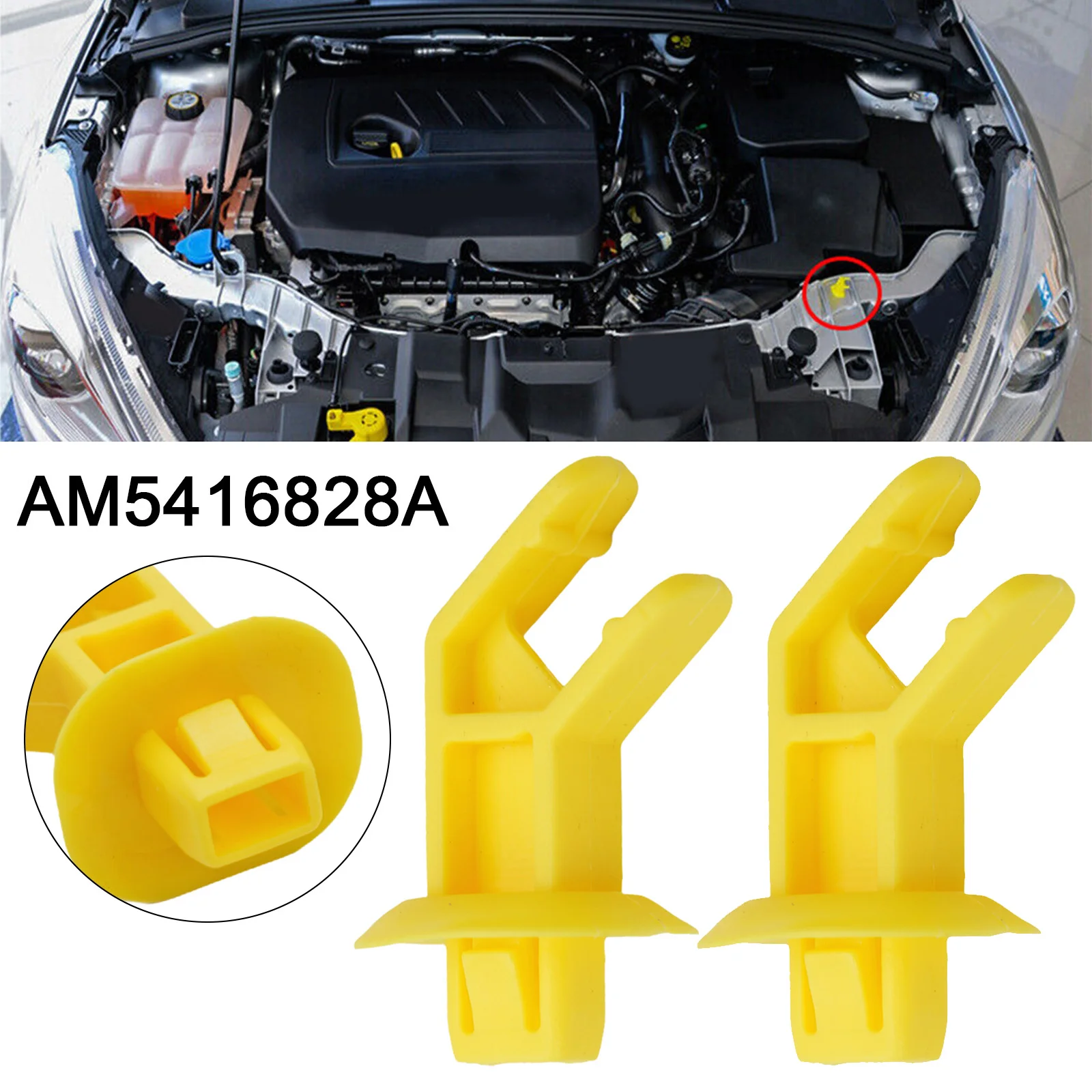 Rod Stay Clips Bonnet Hood Support Car Accessories AM5Z16828A Good Compatibility Perfect Fit For Ford For Focus