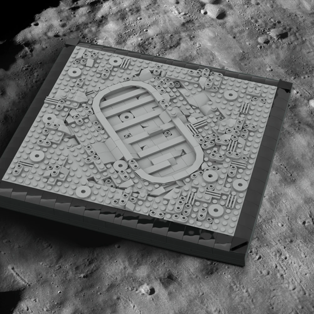 

Gobricks MOC-134134 Footprint on the Moon Building Block set Lunar Exploration Footprints Education Brick Toys for ChildrenGift