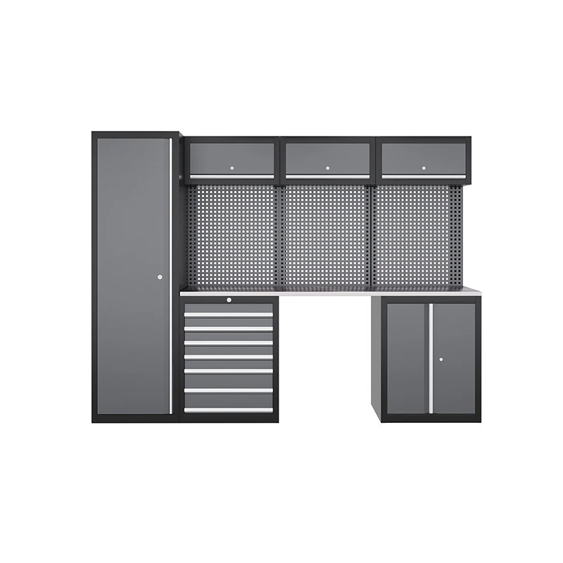Modular Tool Cabinet with Workbench for DIY Garage Projects