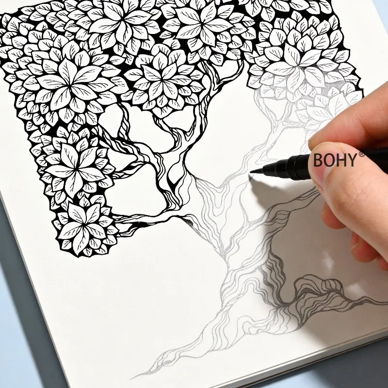 A Copy of Landscape Figure Flower Zen Wrap Decoration Pattern Coloring, Adult Decompression and  Emotional Relaxation Painting